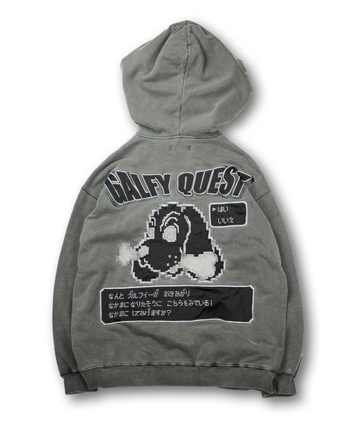 GALFY グレー フルジップパーカー GALFY（ガルフィー） ジップアップパーカー L グレー メンズ