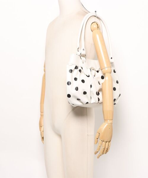 TINA：JOJUN（ティーナジョジュン） ハンドバッグ ドット柄 ギャザー