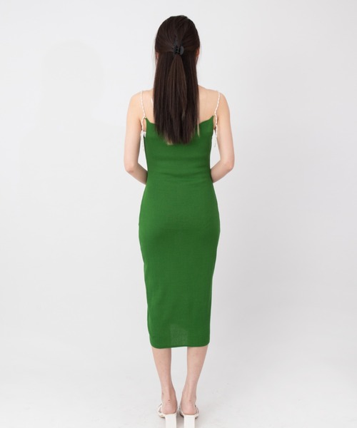 「solleim」 キャミソールワンピース M グリーン レディース_画像2