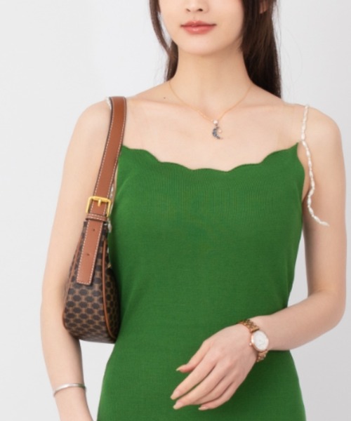 「solleim」 キャミソールワンピース M グリーン レディース_画像3