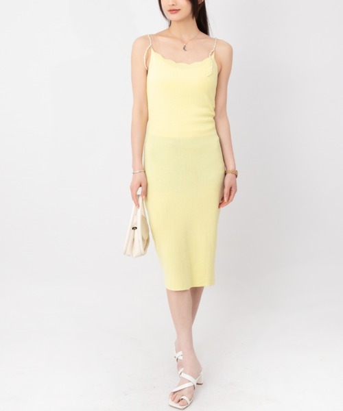 「solleim」 キャミソールワンピース M グリーン レディース_画像5