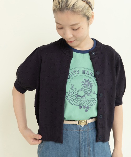 CHILD WOMAN - ❤️チャイルドウーマン カーディガン　❤️新品未使用タグつき CHILD WOMAN（チャイルドウーマン） カーディガン 半袖 つぶつぶ編み
