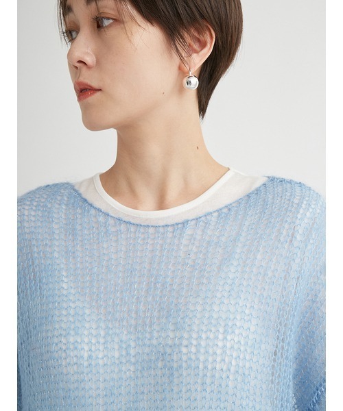 「emmi」 長袖ニット FREE レッド レディース_画像2