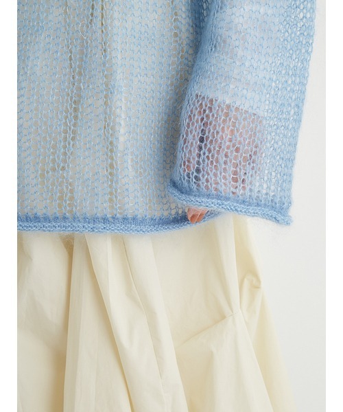 「emmi」 長袖ニット FREE レッド レディース_画像4