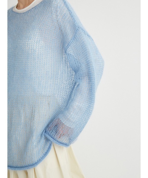 「emmi」 長袖ニット FREE レッド レディース_画像6