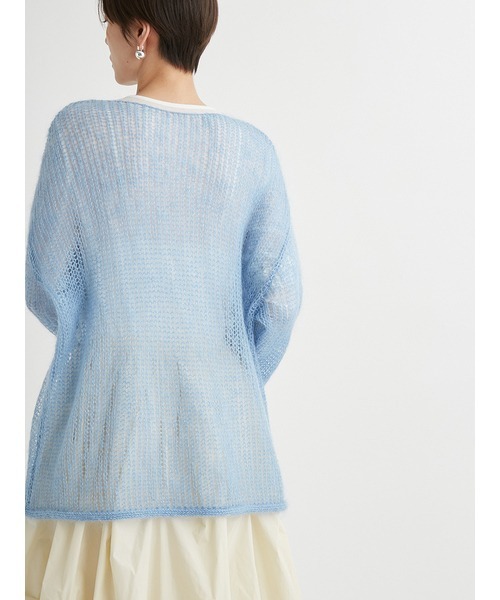 「emmi」 長袖ニット FREE レッド レディース_画像7