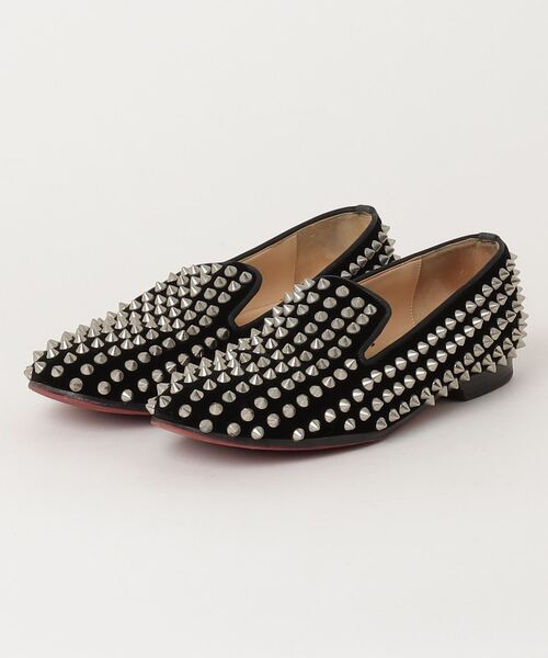 クリスチャンルブタン 黒レースフラットシューズ　35サイズ22cm相当 Christian Louboutin（クリスチャンルブタン） シューズ 35 ブラック
