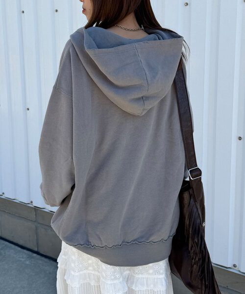 「RePRODUCTION LABEL」 スウェットカットソー FREE チャコールグレー レディース_画像4