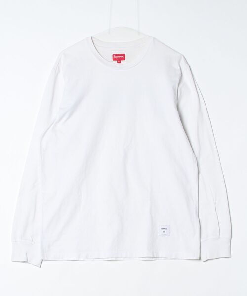 Supreme（シュプリーム） ワンポイント長袖Tシャツ M ホワイト メンズ
