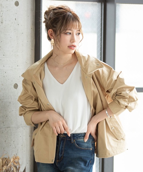 「Newlyme」 マウンテンパーカー LARGE ホワイト レディース_画像4