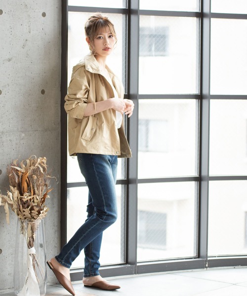 「Newlyme」 マウンテンパーカー LARGE ホワイト レディース_画像9