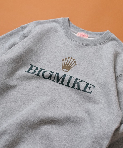 BIG MIKE（ビッグマイク） トレーナー スウェット 裏毛 クルーネック 