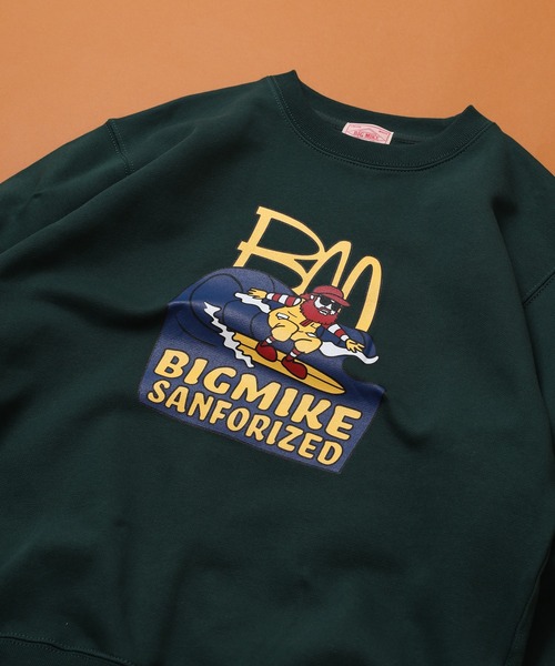 BIG MIKE（ビッグマイク） トレーナー スウェット 裏毛 クルーネック