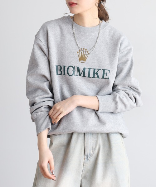 BIG MIKE（ビッグマイク） トレーナー スウェット 裏毛 クルーネック