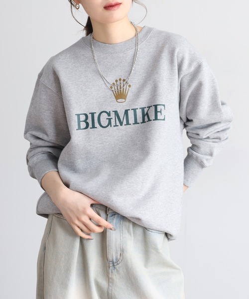 BIG MIKE（ビッグマイク） トレーナー スウェット 裏毛 クルーネック