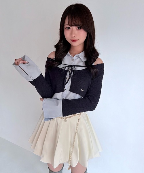 NOMAE（ノーマエ） tシャツ シャツレイヤードケーブルニット