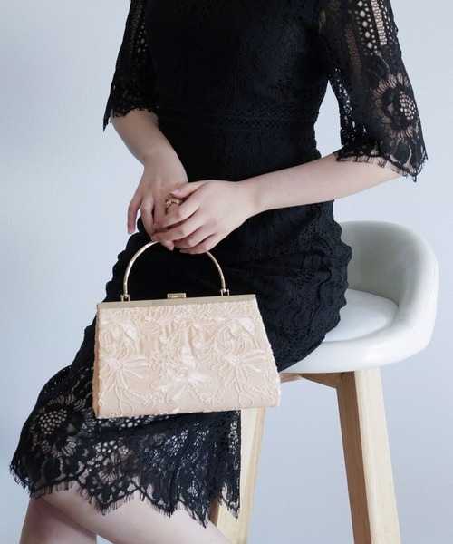DRESS+（ドレスプラス） ハンドバッグ レース パーティーバッグ 2WAY