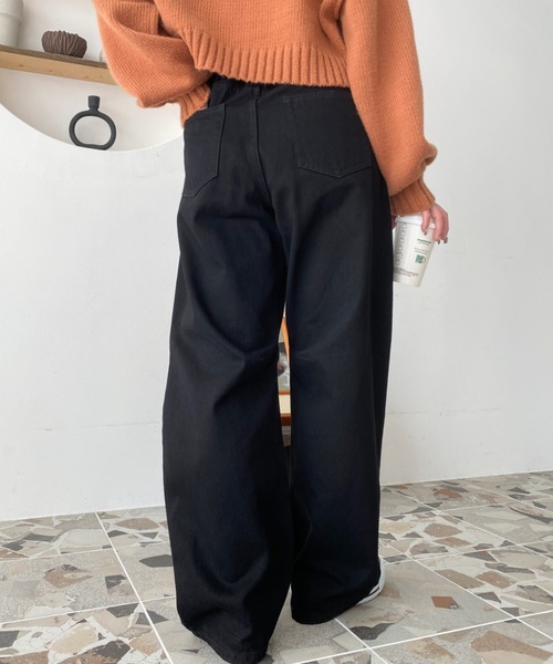 「moment+」 デニムパンツ S インディゴブルー レディース_画像3