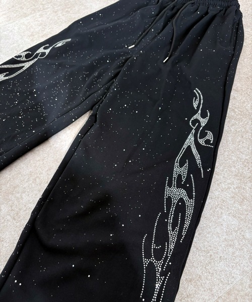 SHEENA（シーナ） ワイドパンツ スウェットパンツ ジャージ キラキラ
