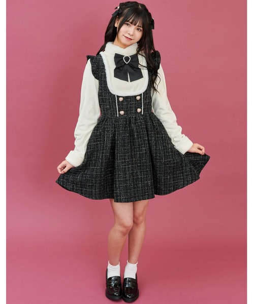 「Secret Honey」 ノースリーブワンピース MEDIUM ダークブラック レディース_画像2