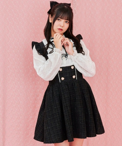 「Secret Honey」 ノースリーブワンピース MEDIUM ダークブラック レディース_画像7