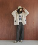 「GLOBAL WORK」 スウェットカットソ...の詳細画像1
