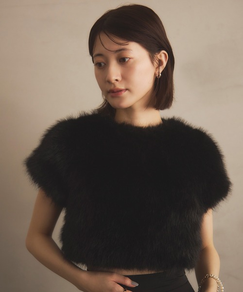 「EIMY ISTOIRE」 半袖ブラウス F ベージュ レディース_画像9