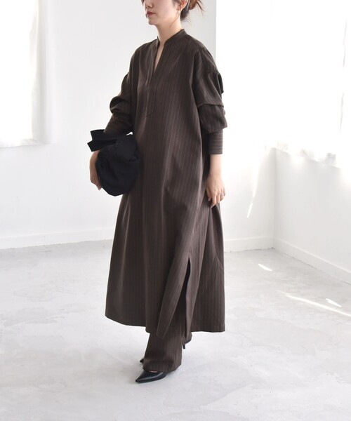 「quaranciel」 セットアップ ONE SIZE ブラウン レディースの画像