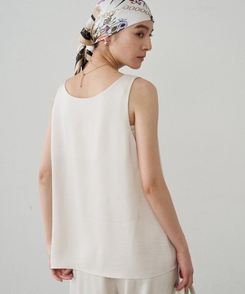 2wayノースリサテンチュニック　　ラウンジドレス Loungedress（ラウンジドレス） タンクトップ ノースリーブ 「新色登場