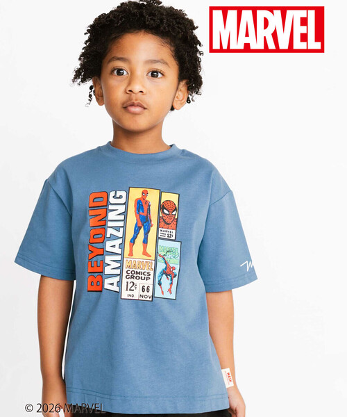 WASK（ワスク） tシャツ 「スパイダーマン」コミックプリントBIGT
