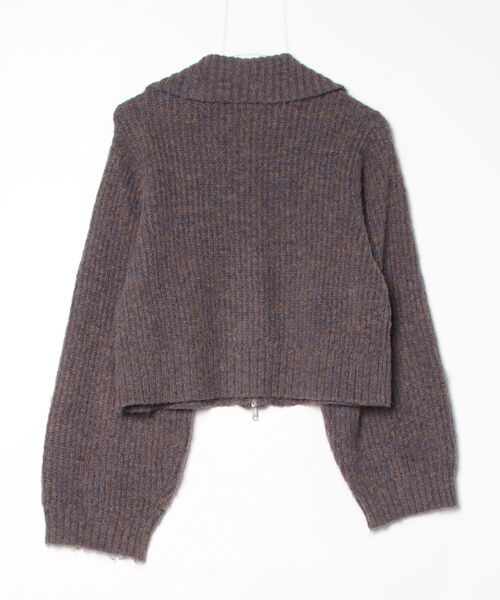 「BEAMS HEART」 ニットカーディガン - ネイビー レディース_画像2