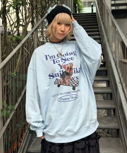 「Candy Stripper」 長袖ワンピース 2 ライトブルー レディース_画像8