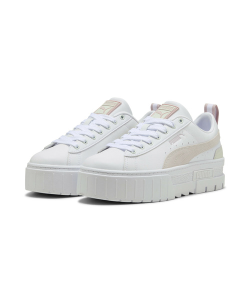 「PUMA」 ローカットスニーカー 26.0cm ブラック×ホワイト レディース_画像2