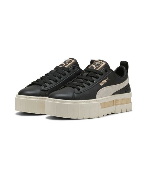 「PUMA」 ローカットスニーカー 26.0cm ブラック×ホワイト レディース_画像7