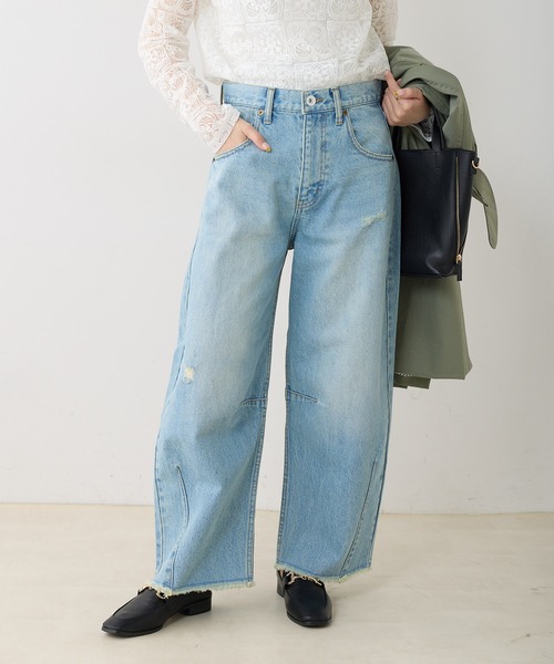 「PUAL CE CIN」 デニムパンツ FREE ブルー レディース_画像6