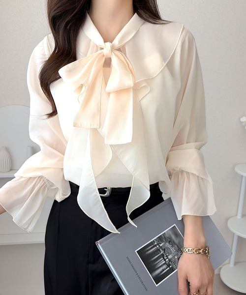 「mily bilet」 長袖ブラウス X-LARGE グレー レディース_画像2