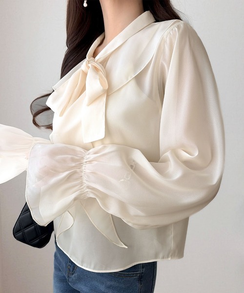 「mily bilet」 長袖ブラウス X-LARGE グレー レディース_画像4