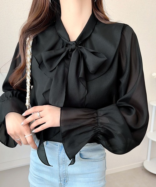 「mily bilet」 長袖ブラウス X-LARGE グレー レディース_画像8