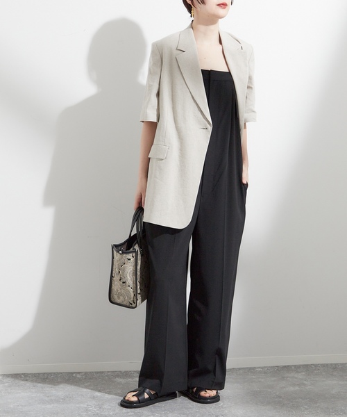 「journal standard L'essage」 オーバーオール 38 グレー レディース_画像2