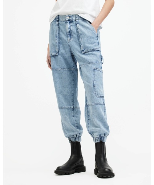 「ALLSAINTS」 デニムパンツ 10 ライトインディゴブルー レディース_画像3