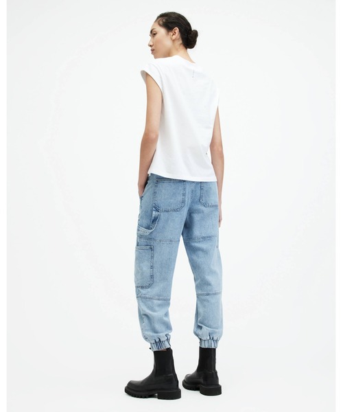 「ALLSAINTS」 デニムパンツ 10 ライトインディゴブルー レディース_画像7