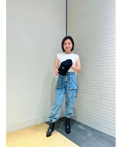 「ALLSAINTS」 デニムパンツ 10 ライトインディゴブルー レディース_画像8