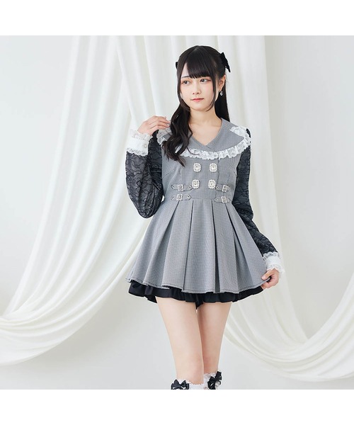 「DearMyLove」 長袖ワンピース X-LARGE ブラック レディース_画像8