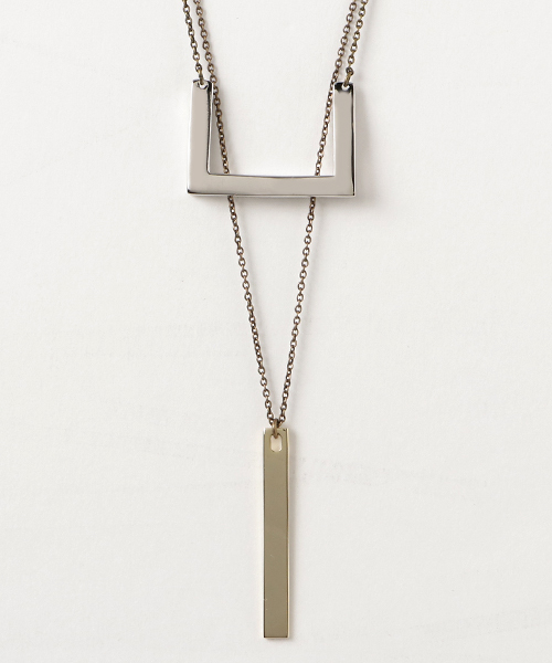 ネックレス 「SCALA/スカラ」Throughスクエアダブルネックレス レディース | SCALA