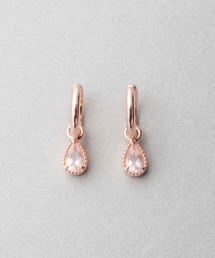 ete（エテ） イヤリング ローズクォーツ イヤリング ドロップ