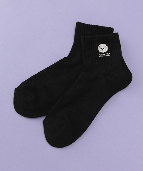 直送商品 靴下 イラスト刺しゅうパイルソックス New売り切れる前に