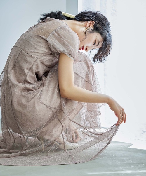 niana（ニアナ） ドレス ボリュームフレアレースパーティードレス