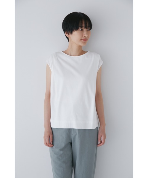 human woman / ヒューマンウーマン ◆フレンチスリーブ天竺Ｔシャツ human woman tシャツ フレンチスリーブ天竺Tシャツ レディース