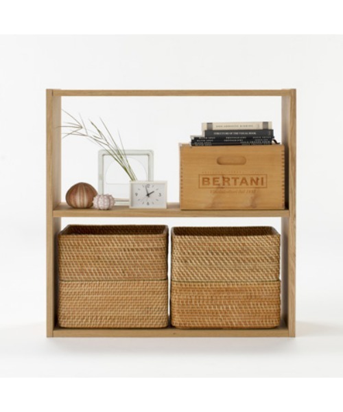 無印良品（MUJI） 家具 スタッキングシェルフ・ワイド・2段・オーク材