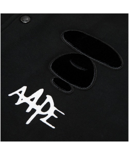 AAPE ブラックベースボールジャージ L 名入れ無料】 L AAPE ブラックベースボールジャージ ウェア - ウェア